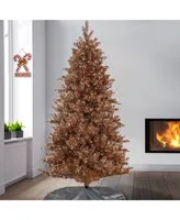 National Tree Company 7.5' Pre-Lit Rose Metallic Christmas Tree - Gold