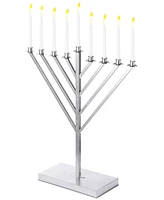 Coated Hanukkah Menorah for Synagogue, Large