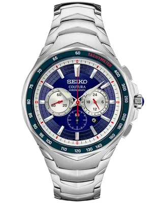 Seiko Men's Chronograph Coutura Stainless Steel Bracelet Watch 46mm