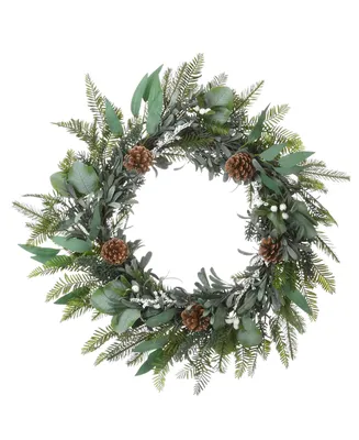 National Tree Company 24" Mixed Leaf Christmas Wreath