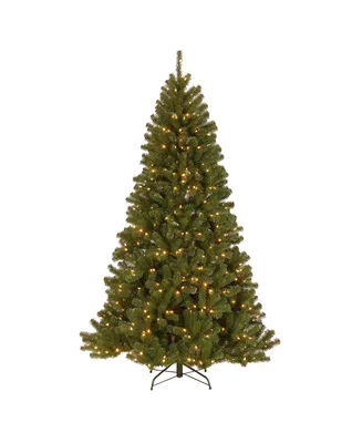 National Tree Company 7.5' Power Connect North Valley Spruce Tree with Light Parade Led Lights