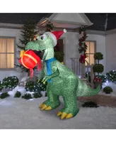 National Tree Company 9' Inflatable Tyrannosaurus Rex with Gift