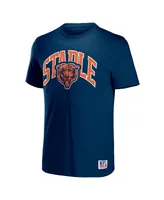 Men's Nfl X Staple Navy Chicago Bears Lockup Logo Short Sleeve T-shirt