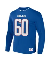 Men's Nfl X Staple Royal Buffalo Bills Core Long Sleeve Jersey Style T-shirt