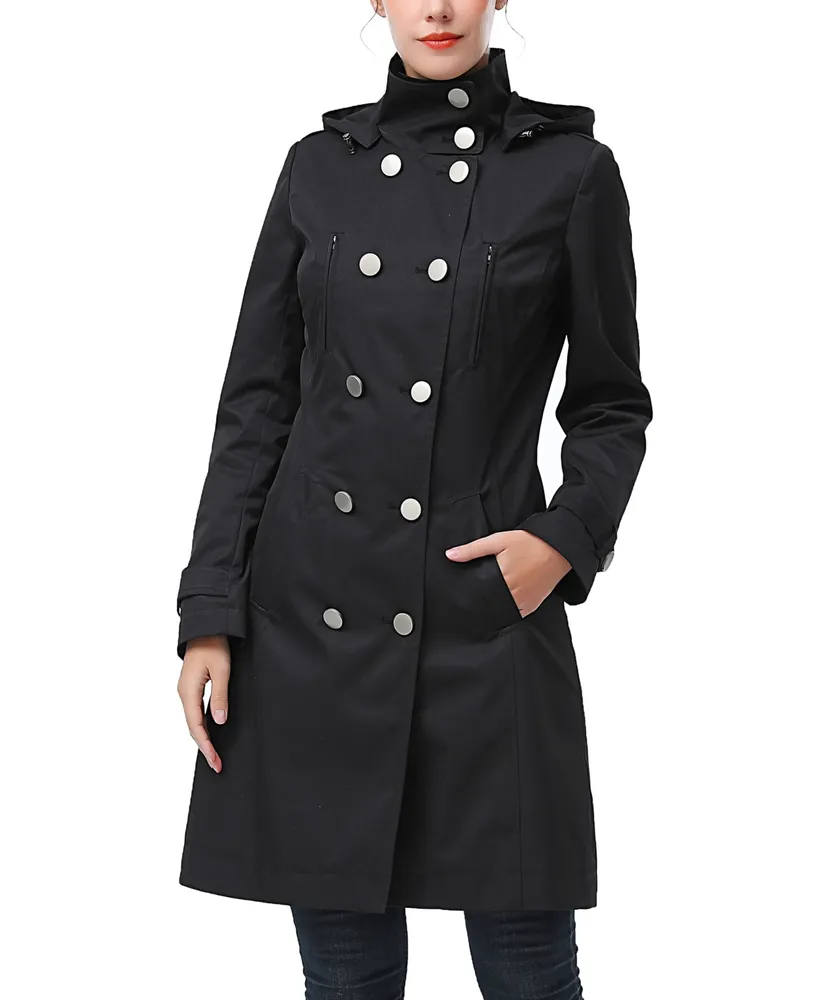 Kimi + Kai Women's Eeva Water-Resistant Hooded Trench Coat