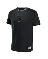 Men's Nfl X Staple Black Green Bay Packers Embroidered Fundementals Globe Short Sleeve T-shirt