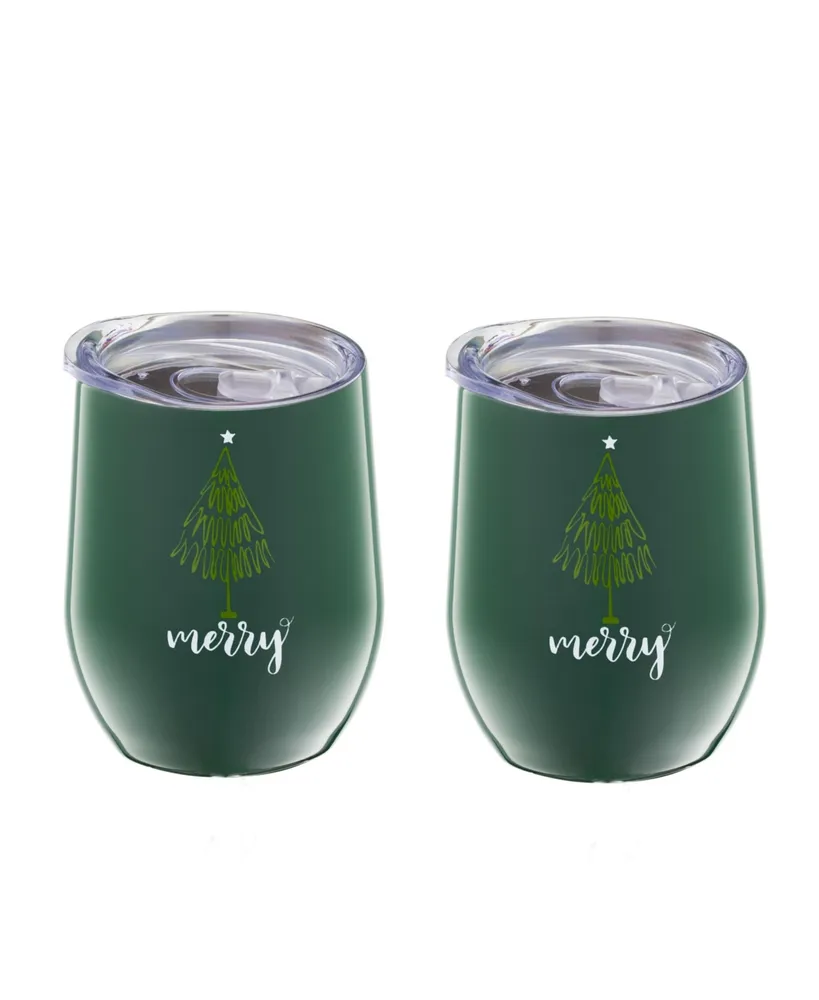 Cambridge Insulated Merry Wine Tumblers, Set of 2