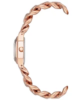 Anne Klein Women's Three-Hand Quartz Rose Gold-Tone Alloy Chain Bracelet Watch, 23mm - Rose Gold