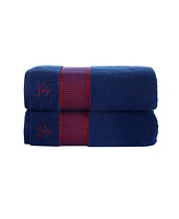 Brooks Brothers Fancy Border 2 Piece Turkish Cotton Bath Towel Set