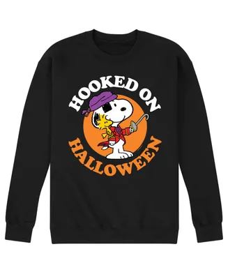 Airwaves Men's Peanuts Hooked On Halloween Fleece T-shirt