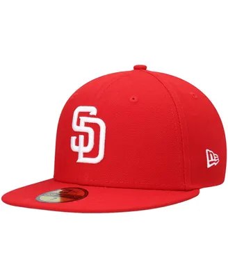 Men's New Era Red San Diego Padres Logo White 59FIFTY Fitted Hat