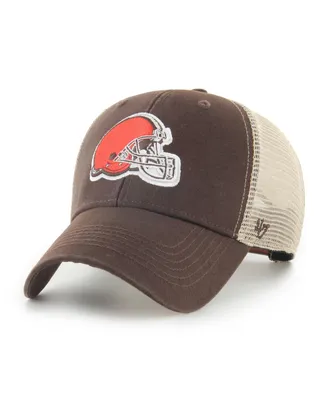 Men's '47 Brown, Natural Cleveland Browns Flagship Mvp Snapback Hat