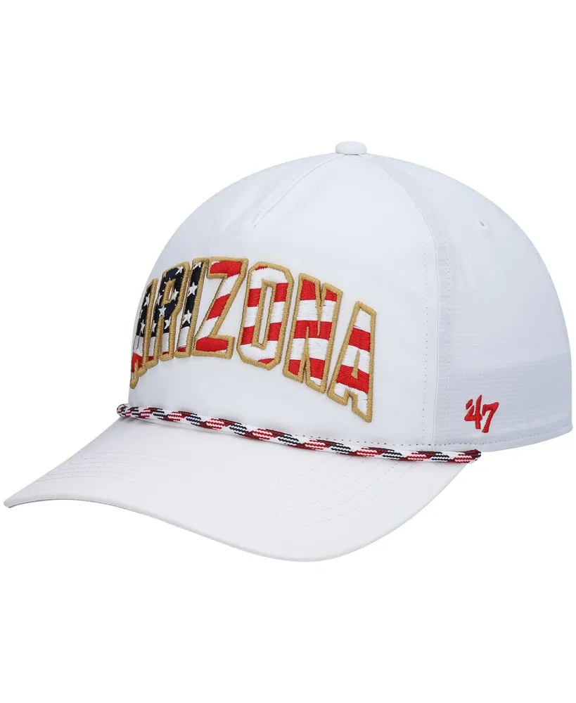 Men's '47 White Arizona Cardinals Hitch Stars and Stripes Trucker Adjustable Hat
