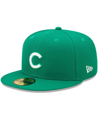 Men's New Era Kelly Green Chicago Cubs Logo White 59FIFTY Fitted Hat