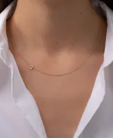 Zoe Lev Diamond Initial Side Pendant Necklace (1/20 ct. t.w.) in 14k Gold, 16" + 2' extender