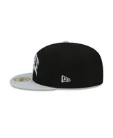 Men's New Era X Staple Black, Gray Las Vegas Raiders Pigeon 59Fifty Fitted Hat