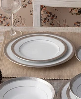 Noritake Crestwood Platinum Set of 4 Dinner Plates, Service For 4