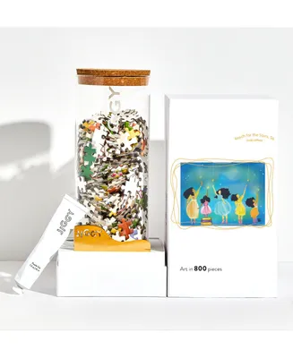Jiggy Reach for The Stars Sis, Lomein Decorative Artwork Puzzle Plus Puzzle Glue Kit by Jiggy Puzzles Set, 800 Pieces