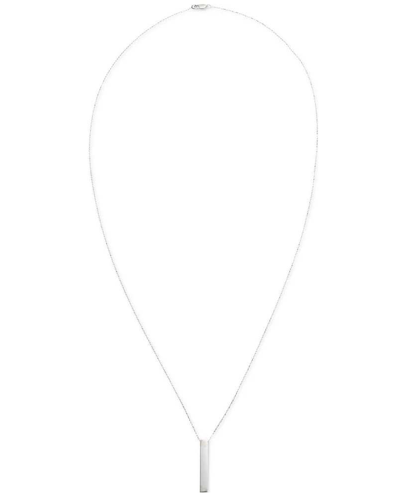 Lauren Ralph Lauren Vertical Bar 32" Pendant Necklace in Sterling Silver