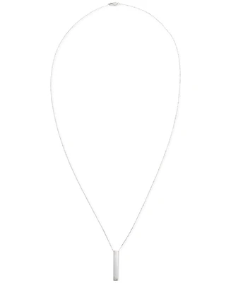 Lauren Ralph Lauren Vertical Bar 32" Pendant Necklace in Sterling Silver
