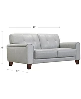 Closeout! Ashlinn 81" Tufted Pastel Leather Sofa, Created for Macy's