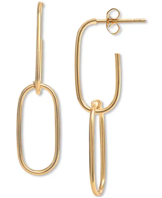 Giani Bernini Double Link Wire Drop Earrings, Created for Macy's