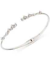 Givenchy Silver-Tone 2-Pc. Set Stone Scatter Cluster Cuff Bangle Bracelet & Matching Drop Earrings