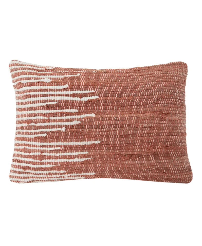 Anaya Home Terracotta Striped Down Alternative Pillow