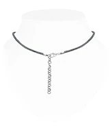 Devata Bali Filgree with Dragon Bone Chain Necklace in Sterling Silver with 18K Gold, 16 in adj to 18 in