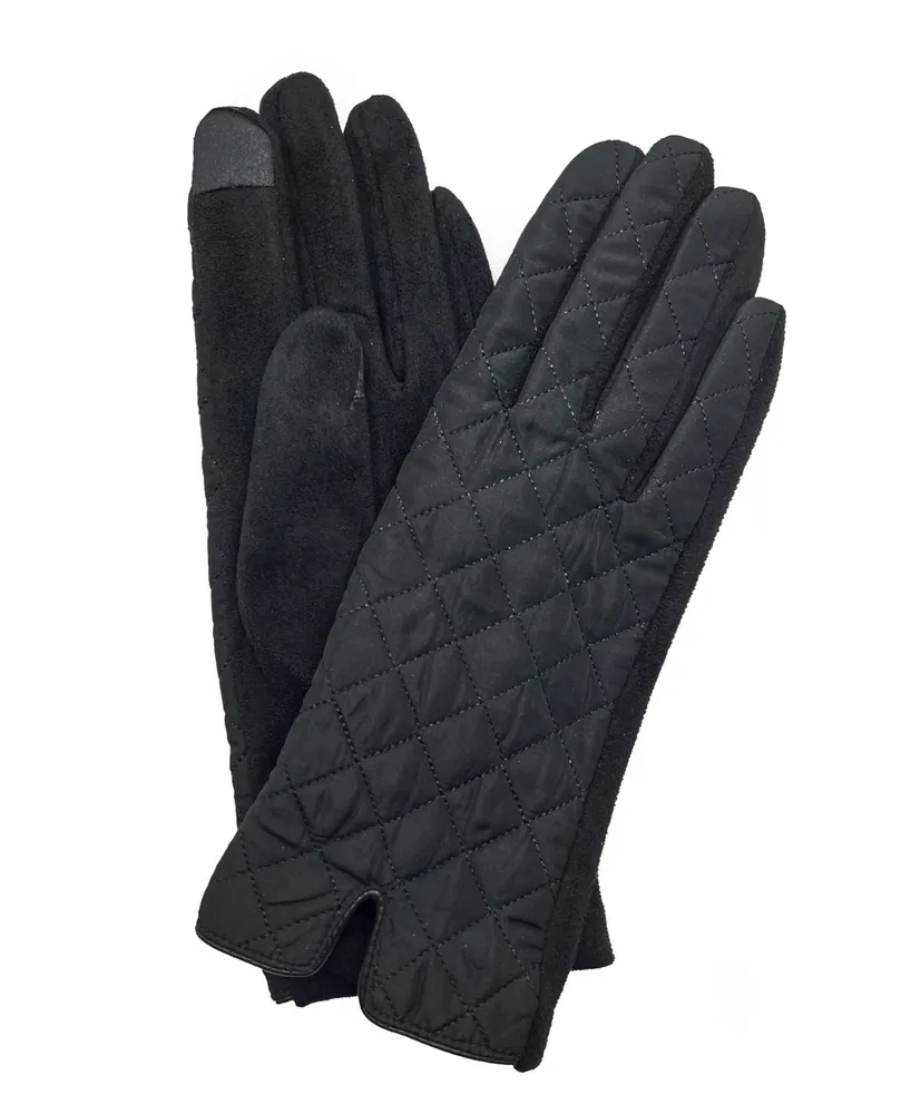 Marcus Adler Women's Quilted Faux Suede Touchscreen Glove