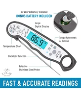 Instant Read Food Thermometer - Waterproof Digital Meat