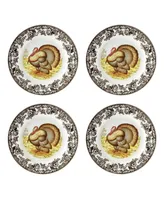 Spode Woodland Turkey 4 Piece Dinner Plates, Service for 4