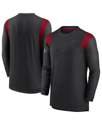 Men's Nike Black Atlanta Falcons Sideline Tonal Logo Performance Player Long Sleeve T-shirt