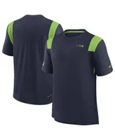 Men's Nike College Navy Seattle Seahawks Sideline Tonal Logo Performance Player T-shirt