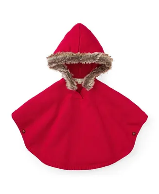 Hope & Henry Girls' Sweater Cape with Trim, Kids