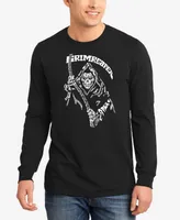 La Pop Art Men's Grim Reaper Word Long Sleeve T-shirt