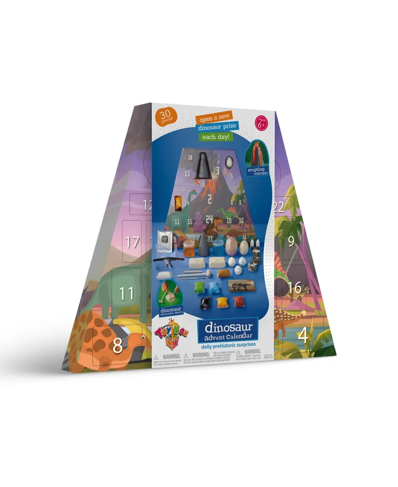 Closeout! Geoffrey's Toy Box Dinosaur Advent Calendar, Dinosaurs Themed Holiday Presents for Advent and Christmas Set, Created for Macy's