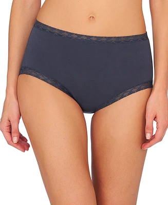 Natori Bliss Lace-Trim High Rise Cotton Brief 755058