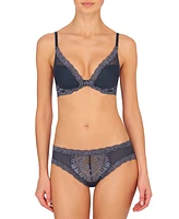 Women's Feathers Lace Contour Underwire Plunge Bra 730023