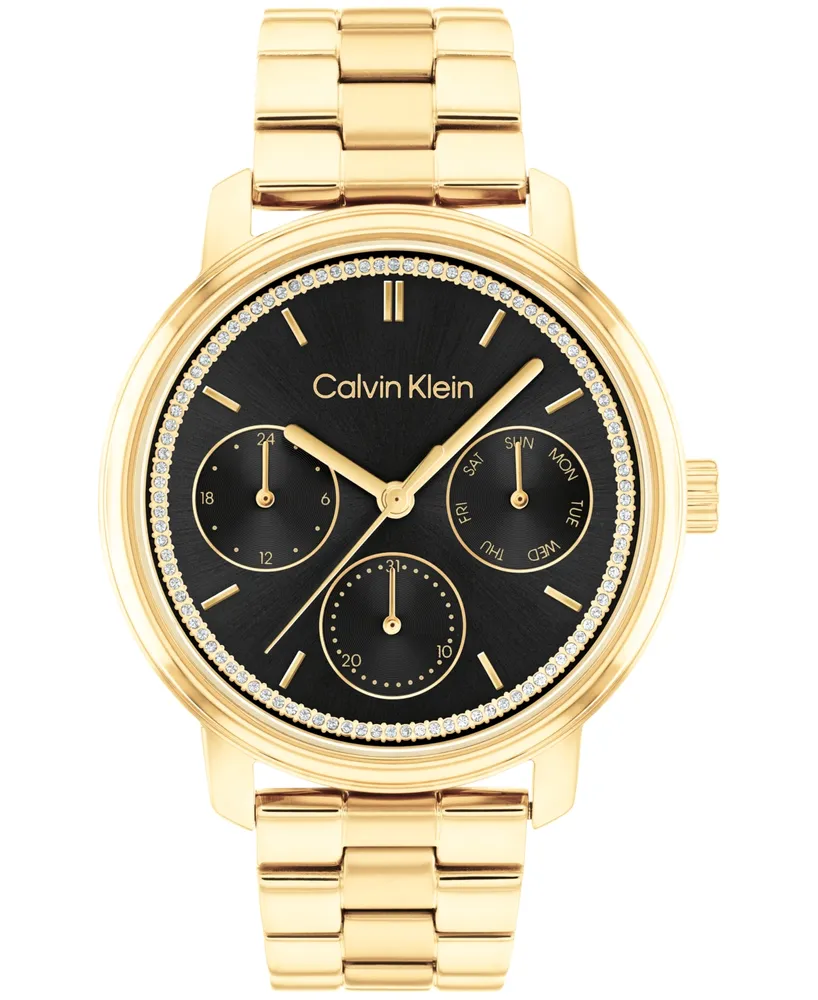 Calvin Klein Women's Gold-Tone Stainless Steel Bracelet Watch 38mm - Gold