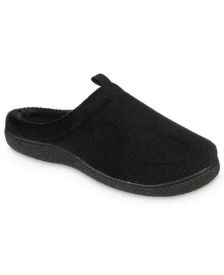 Isotoner Men's Advanced Memory Foam Corduroy Hoodback Comfort Slippers
