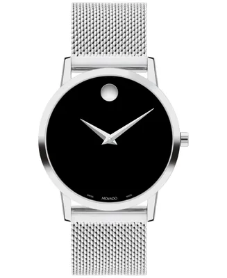 Movado Women's Museum Classic Swiss Quartz Silver-Tone Stainless Steel Bracelet Watch 33mm