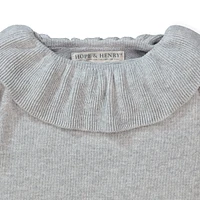 Hope & Henry Baby Girls Organic Cotton Ruffle Collar Sweater