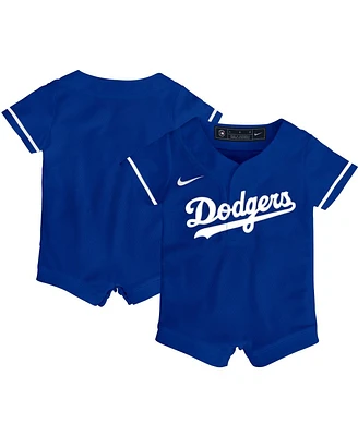 Newborn and Infant Boys and Girls Nike Royal Los Angeles Dodgers Official Jersey Romper