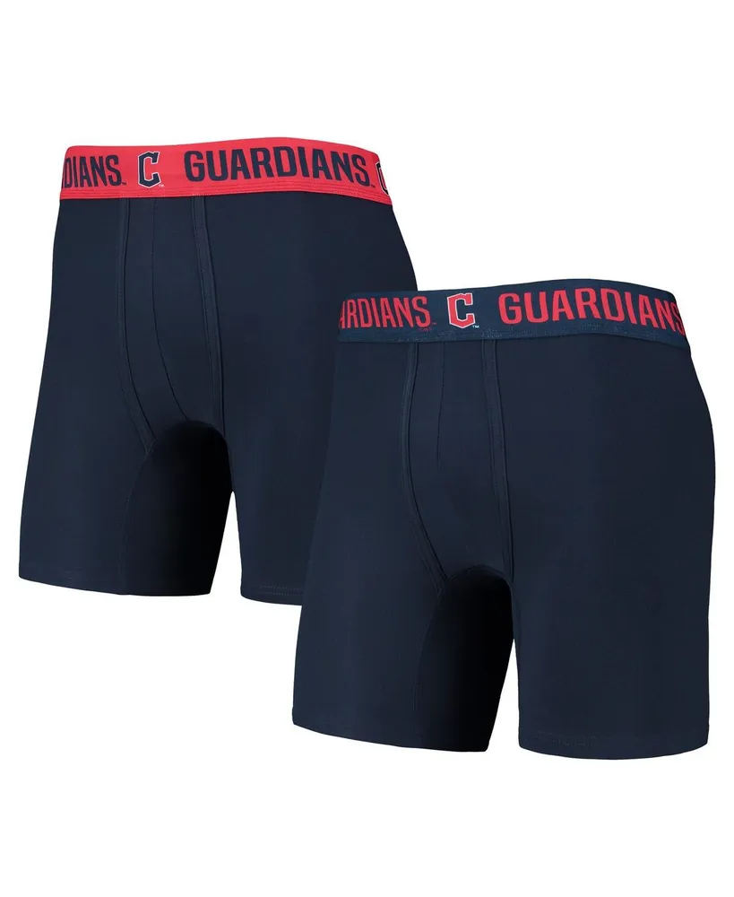 Men's Concepts Sport Navy, Red Cleveland Guardians Two-Pack Flagship Boxer Briefs Set