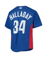 Big Boys Mitchell & Ness Roy Halladay Royal Philadelphia Phillies Cooperstown Collection Mesh Batting Practice Jersey