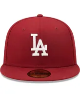 Men's New Era Cardinal Los Angeles Dodgers 2020 World Series Air Force Blue Undervisor 59FIFTY Fitted Hat