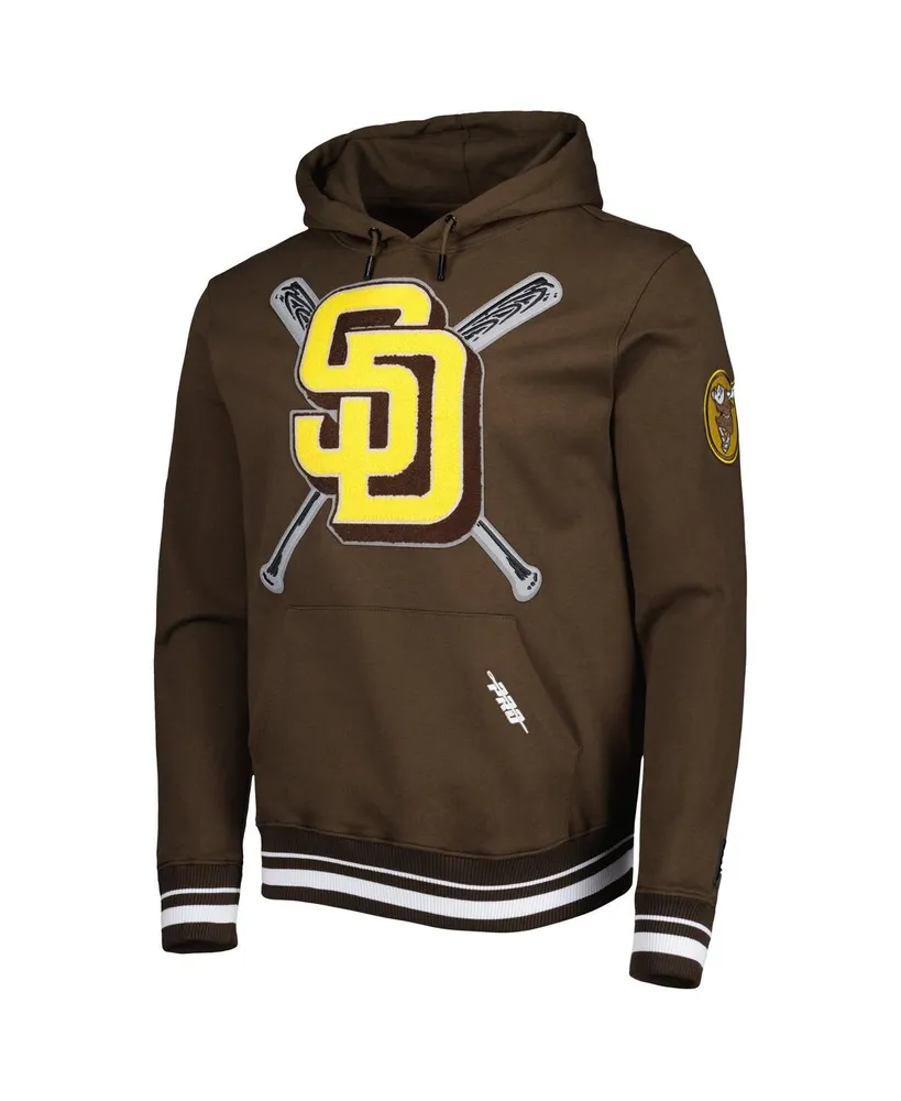 Men's Pro Standard Brown San Diego Padres Mash Up Logo Pullover Hoodie