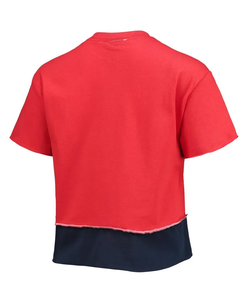 Refried Apparel Women's Refried Apparel Red Atlanta Braves Cropped T-shirt