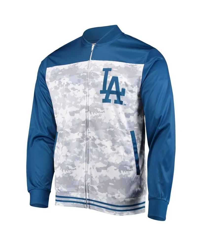 Men's Stitches Royal Los Angeles Dodgers Camo Full-Zip Jacket